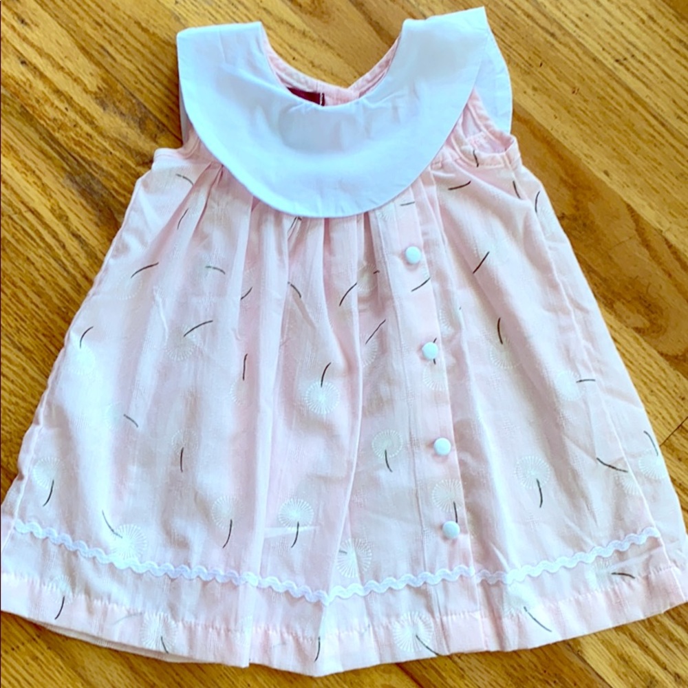Lil cactus Precious pink dandelion dress 3-6mos